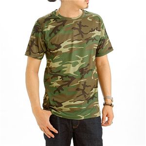 〔2枚セット〕 半袖 ＆ 長袖 Tシャツ S ウッドランド 迷彩 ドライクール ナイス カモフラ ティーシャツ ロンT ミリタリー