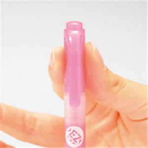 （まとめ）TANOSEE キャップが外しやすい蛍光ペン ツイン 青×10本