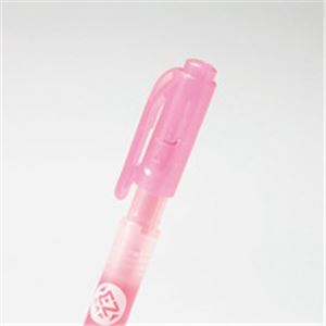 （まとめ）TANOSEE キャップが外しやすい蛍光ペン ツイン 黄×10本