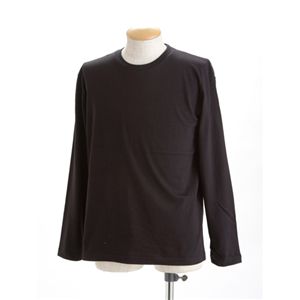 長袖 Tシャツ S ブラック ユニセックス 綿100％ 吸水性 柔らかい ロンT 長袖Tシャツ ロンティ ロングスリーブ