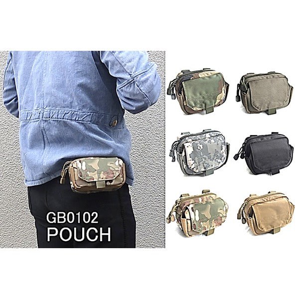 ウェストポーチ ウエストバッグ ＡＣＵ 裏防水加工布仕様 アメリカ軍採用カラー 小物入れ ミリタリーバッグ ミリタリーグッズ