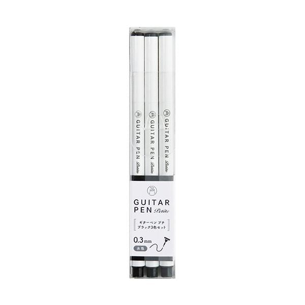 （まとめ） 寺西化学水性カラーペン ギターペン プチ ブラック3色セット（各色1本） GRPT-3BK 1パック 【×5セット】