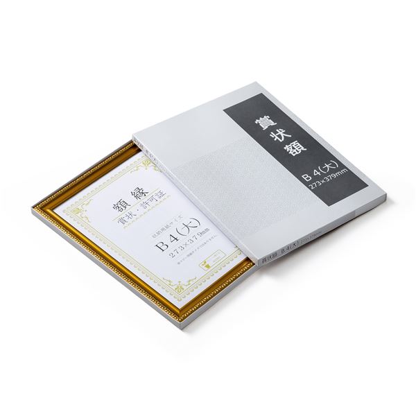 樹脂製 金色賞状額 金消 R 箱入 B4 大） 収納寸法：273×379mm 賞状 額 表彰状 卒業証書 免許書 許可証 額縁 フレーム