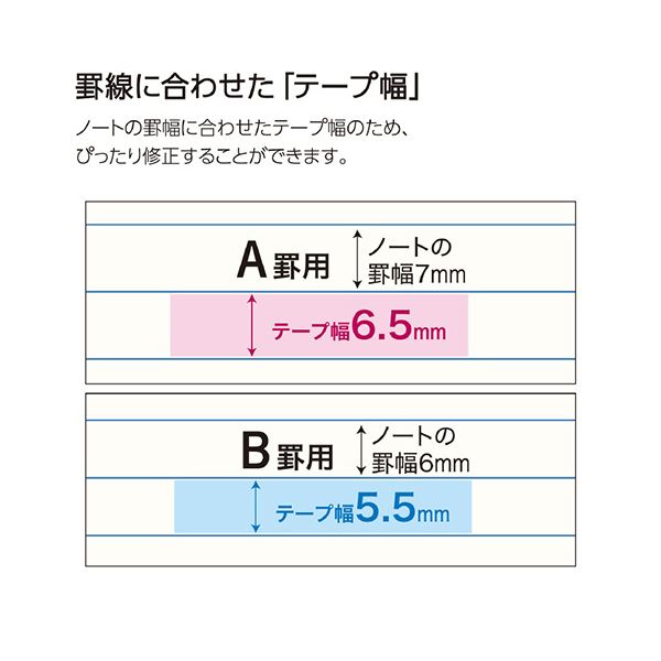 コクヨキャンパスノートのための修正テープ つめ替え用テープ B罫用 6m 青 TW-NT335 1セット(10個)