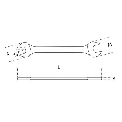 Beta ベータ 両口スパナ 二面幅22×24mm 55 22X24 スパナ 工具 ツール DIY 作業工具