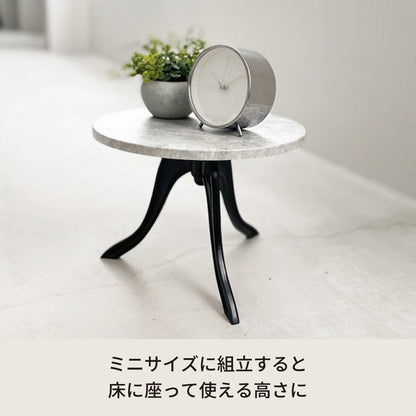 コーディサイドテーブル(モルタル/コンクリート) 北欧風 軽量 スリム モダン 机 飾り台 大理石 木目 CTN-3031