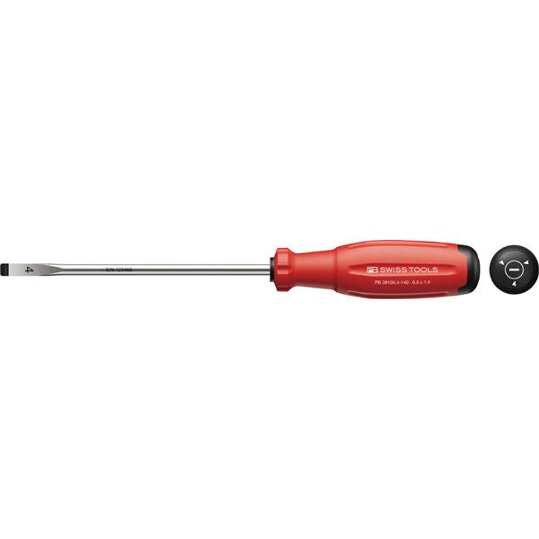 PB SWISS TOOLS ピービースイスツールズ スイスグリップEVO マイナスドライバー 刃先6.5×1.0mm 軸長140mm 38100.4-140