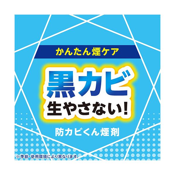 （まとめ） アース製薬らくハピ お風呂カビーヌ くん煙タイプ フレッシュソープの香り 1個 【×3セット】
