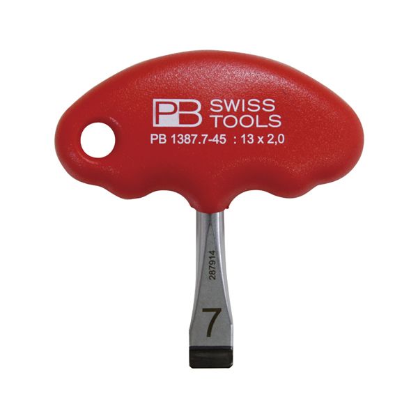 PB SWISS TOOLS ピービースイスツールズ クラシックハンドル クロスハンドル スタビーマイナスドライバー 刃先厚2.0X刃先幅13mm 全長105mm 1387 工具 ツール DIY 作業工具