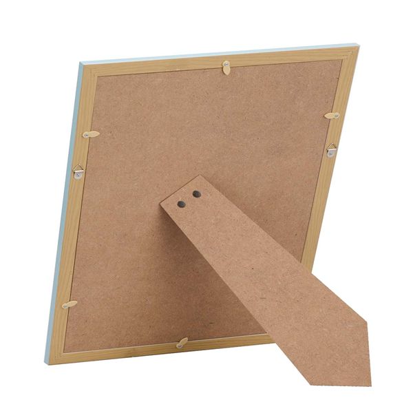 パステルカラー 正方形額 四角額 スタンド付き 150×150mm ブルー