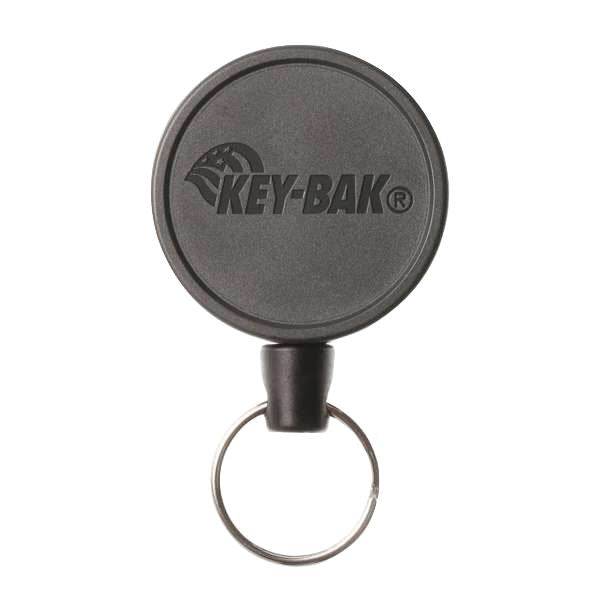 KEY-BAK キーバック 伸縮キーホルダー スイベルベルトクリップ式 リング付 コード最長90cm 鍵・ツール収納 MID6 0006-001