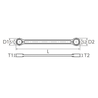 KTC 京都機械工具 ストレートロング メガネレンチ 10X12mm M150-10X12 レンチ 工具 ツール DIY 作業工具