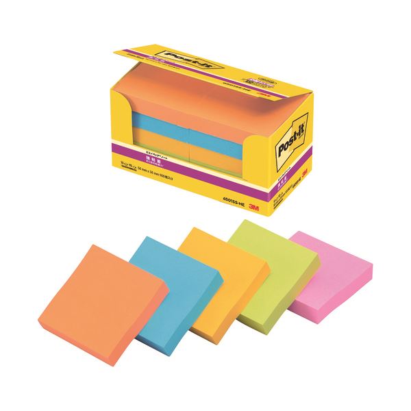 スリーエム ジャパン Post-it 6501SS-NE 強粘着 50mm×50mm混色