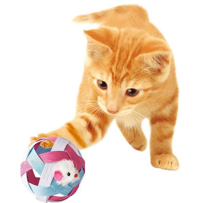 （まとめ）にゃんこたいむ ころころボール マウスと鈴【×5セット】 (猫用玩具)【代引不可】