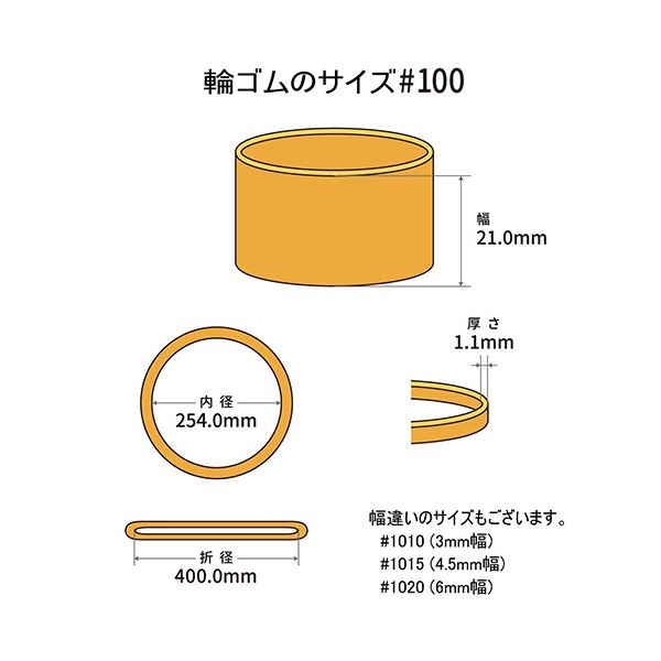 （まとめ） 共和 オーバンド#100 内径254mm 50g入 透明袋 GTA-N-069 1袋 【×2セット】