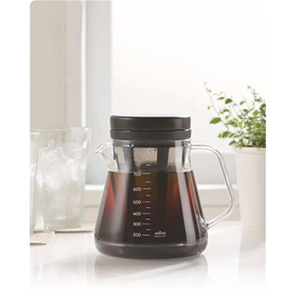 コーヒーサーバー ストロン 750 【850ml 2Wayドリッパーセット ブラック】 日本製 透明 〔キッチン 台所 店舗 飲食店 カフェ〕