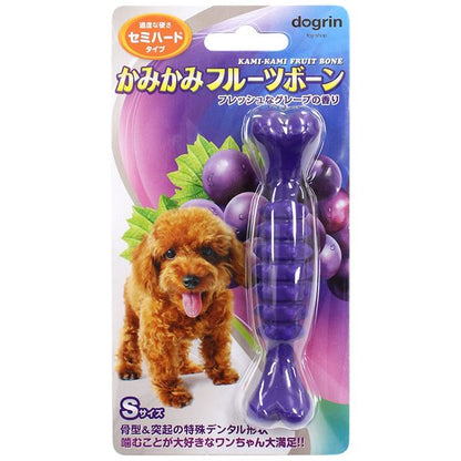 （まとめ）かみかみフルーツボーン セミハード Sサイズ グレープ【×5セット】 (犬用玩具)【代引不可】