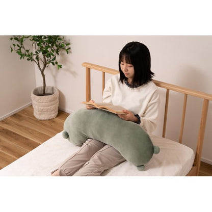 抱き枕 約幅35×奥行18×高さ70cm グリーン ポリエステル ポリウレタン 抱きまくら 抱きマクラ ボディ ピロー クッション 完成品