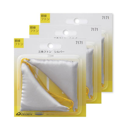 額受けクッション 額受用フトン 三角フトン 銀 〔3個セット〕 額受け座布団 額受クッション 額用クッション