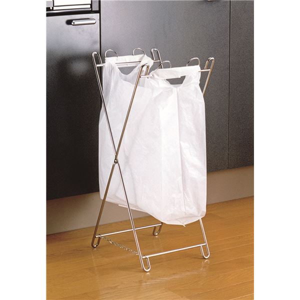 スーパーバッグ専用 分別スタンド/簡易ゴミ箱 【250mm×225mm×530mm】 護美分多くん S 〔キッチン 台所 分別収集サポート〕