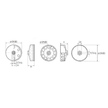 KTC 京都機械工具 カップ型 オイルフィルターレンチ 外径102mm AVSA-095 レンチ 工具 ツール DIY 作業工具