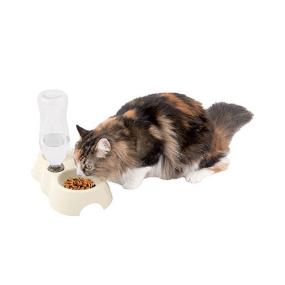 （まとめ）給水機能付きWディッシュ ホワイト【×3セット】 (犬猫用品/食器)【代引不可】