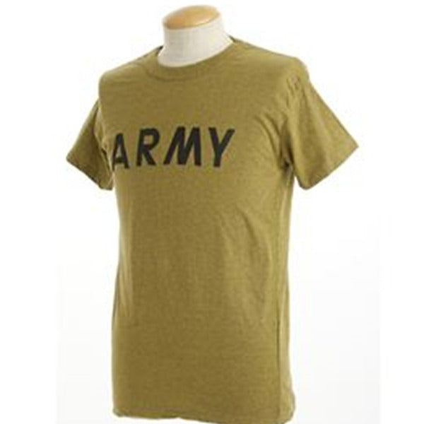 USタイプ ARMY オバーダイ Tシャツ XS オバーダイイエロー 綿混 ティーシャツ ミリタリーウェア 軍モノ ミリタリーシャツ 衣類