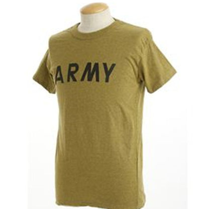 USタイプ ARMY オバーダイ Tシャツ XS オバーダイイエロー 綿混 ティーシャツ ミリタリーウェア 軍モノ ミリタリーシャツ 衣類