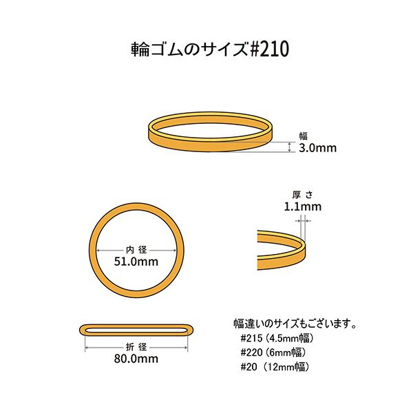 （まとめ） 共和 オーバンド#210 内径51mm 50g入 透明袋 GJA-N-001 1袋 【×3セット】