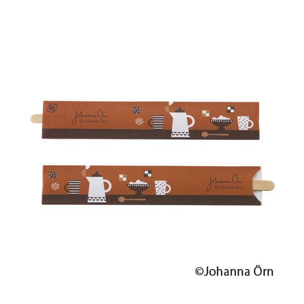 （まとめ） TANOSEEウッドマドラー Fika 1パック（100本） 【×5セット】