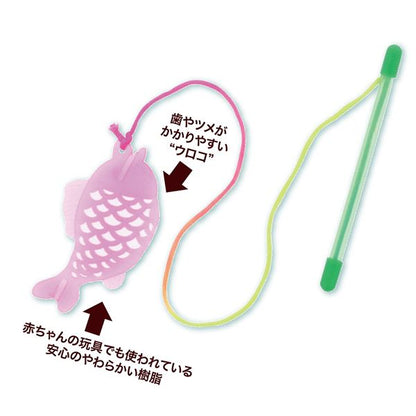 （まとめ）仔猫用 はがためフィッシュ猫じゃらし【×5セット】 (猫用玩具)【代引不可】