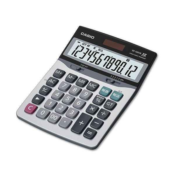 カシオ 卓上電卓 12桁 デスクサイズDF-120VB-N 1台