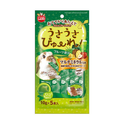 （まとめ） うさうさぴゅーれ フルーツ青汁 10g×5本 【×5セット】 ウサギ用フード【代引不可】