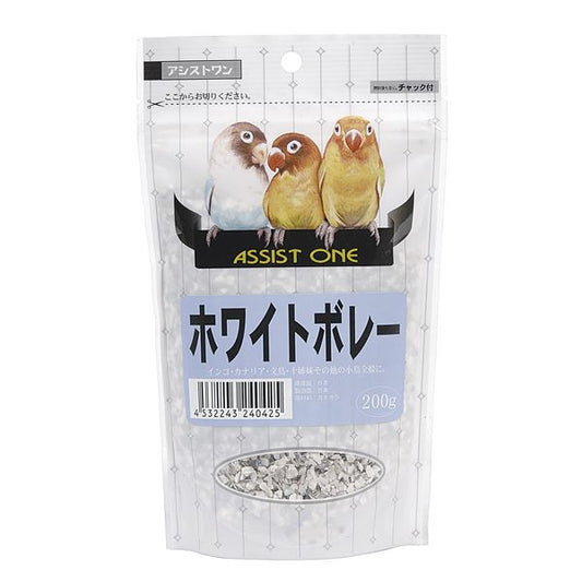 （まとめ）アシストONE ホワイトボレー 200g 鳥エサ 【×10セット】【代引不可】