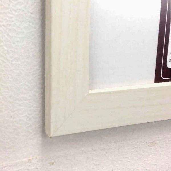 パネルフレーム ポスター額縁 A4 内寸：297ｘ210 ホワイト 壁掛けひも付き 5908 シンプル くっきり パネルA4