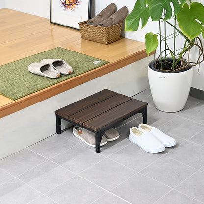 玄関台 踏み台 幅約45cm スチール アジャスター付き インテリア家具 玄関収納 収納家具 組立品