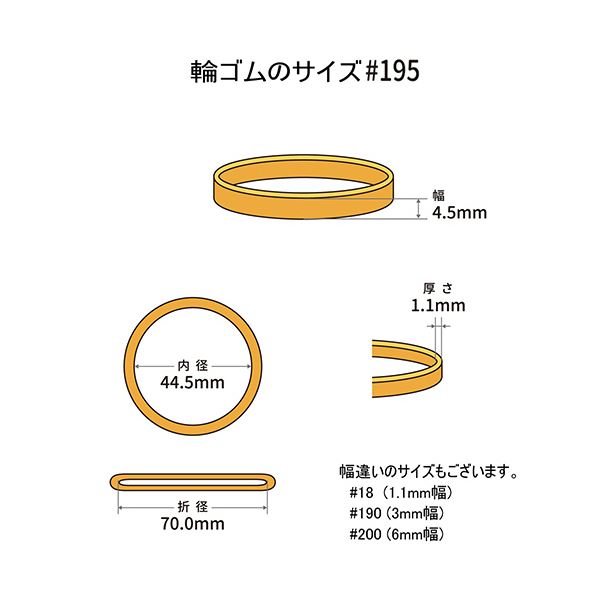 （まとめ） 共和 オーバンド#195 内径44.5mm 50g入 透明袋 GHA-N-013 1袋 【×3セット】