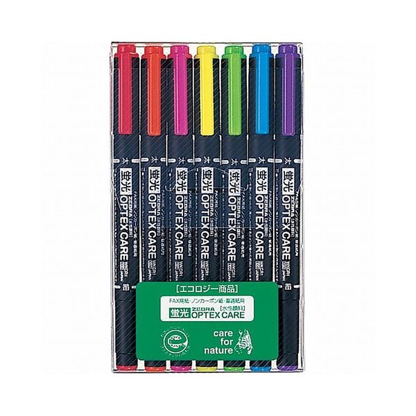 （まとめ） ゼブラ蛍光オプテックスケア 7色セット WKCR1-7C 1パック 【×3セット】