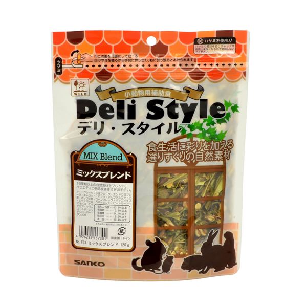 （まとめ）三晃商会 デリスタイル ミックスブレンド 120g 小動物用 栄養補助食品 【×5セット】【代引不可】