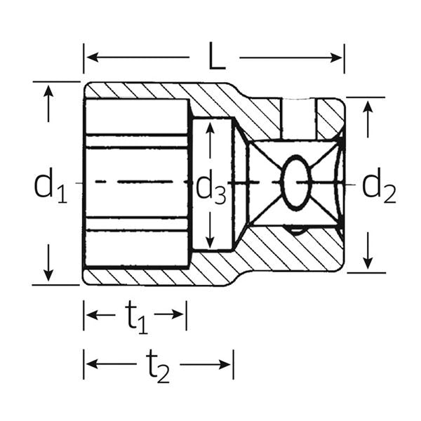 STAHLWILLE スタビレー 456-7 3/8SQ ソケット 6角 02110007 工具 ツール DIY 作業工具 道具