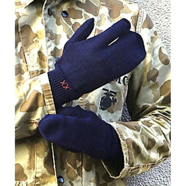 イタリア軍 放出 A.M.I ウール ミトン サイズ 2 M ネイビー未使用 デッドストック ミリタリーグッズ 軍モノ タクティカルグッズ