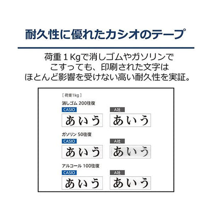 カシオ NAME LANDセキュリティーテープ 18mm×5.5m 銀/黒文字 XR-18SCSR 1個