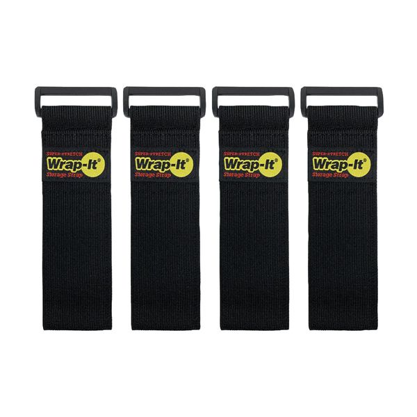 Wrap-It ラップイット 配線コード収納ストラップ 12X2inch 4個入BK 704-12B 工具 ツール DIY 作業工具