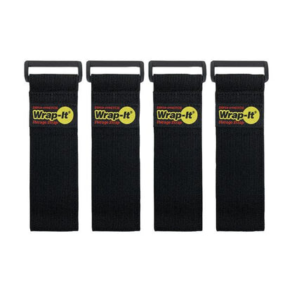 Wrap-It ラップイット 配線コード収納ストラップ 12X2inch 4個入BK 704-12B 工具 ツール DIY 作業工具