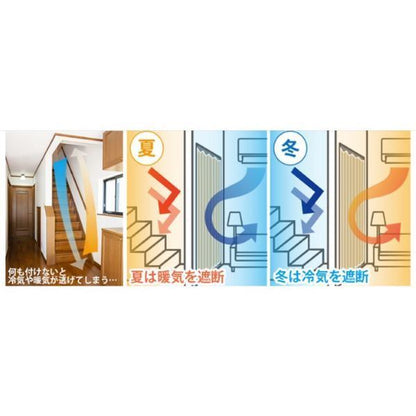 間仕切り カーテン 約幅100×丈180cm×1枚 ブラウン 日本製 省エネ 断熱 保温 防炎 パタパタ フリーカット ファイヤディフェンス