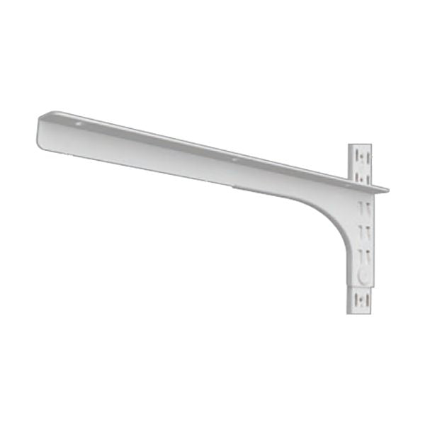 (まとめ）シングル棚受 SG-L200W-L (左用) L型 200mm ホワイト（×4個セット）
