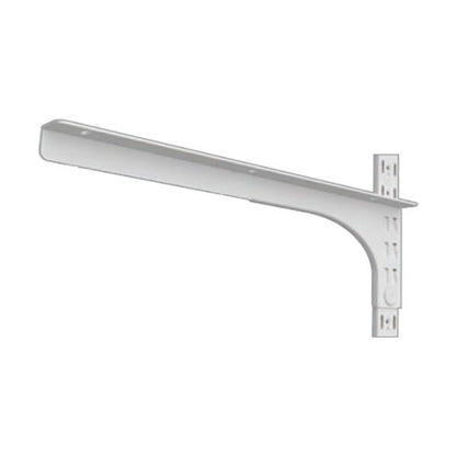 (まとめ）シングル棚受 SG-L200W-L (左用) L型 200mm ホワイト（×4個セット）