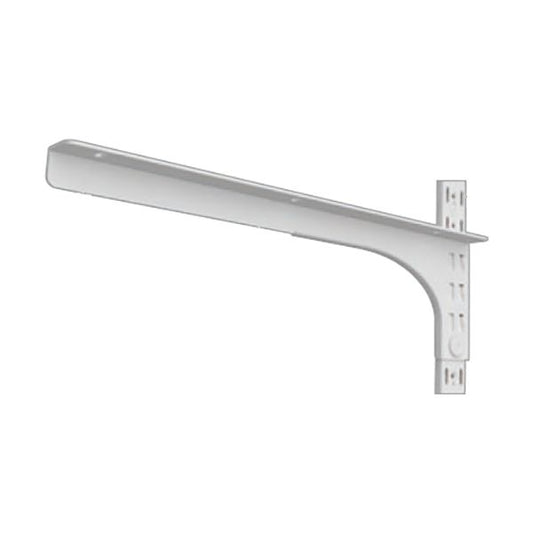 (まとめ）シングル棚受 SG-L200W-L (左用) L型 200mm ホワイト（×4個セット）