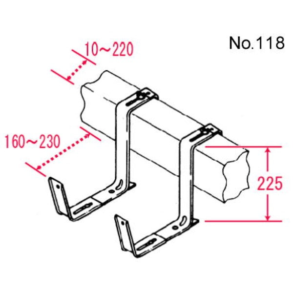 プランターハンガー/園芸用品 【650型プランター用 ワイド型】 スチール製 保護クッション付き 日本製 〔園芸 プランター用品〕
