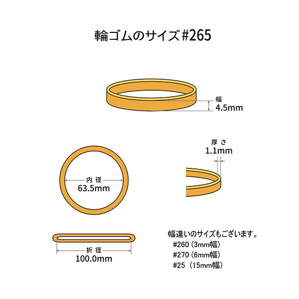 （まとめ） 共和 オーバンド#265 内径63.5mm 50g入 透明袋 GKA-N-013 1袋 【×3セット】